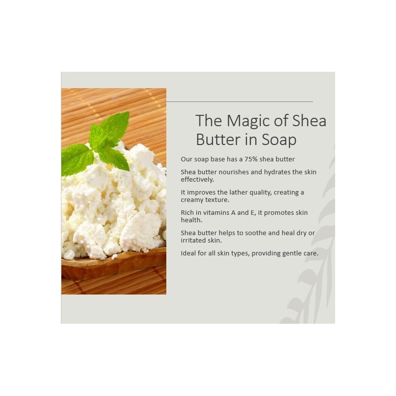 Hademade Coconut and Shea Butter Artisan Soap with Essential oil.