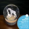 Thorness 3D Crystal Ball Night Light USB Lamp with Giraffe