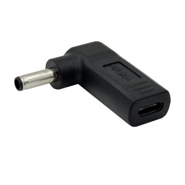 USB C to DC 4.5 x 3.0mm Adapter, 100W PD USB C Female to 20V DC Male, PD Type C to 4.5 x 3.0 mm Adapter Made for Dell Laptop Series Right Angle L-Shaped Connector, 2-Pack (4.5x3.0mm for Dell)