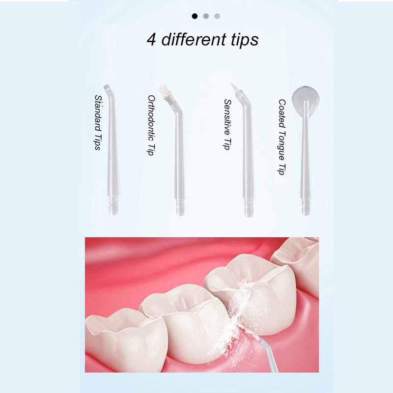 Electric Oral Irrigator 3 Modes 4 Nozzles 360 Degree Rotating
