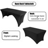 Dololoo Stretchable Tablecloths 6ft for Rectangle Tables with Open Back,