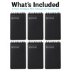 Playbees Waterproof Pocket Notebook 6Pack Black Small Top Spiral Notebook