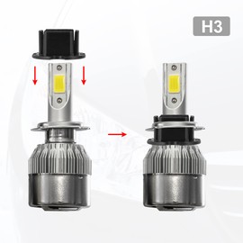 X AUTOHAUX 2pcs H3 LED Headlight Adapter Base Bulb Sockets Holder for Car Black
