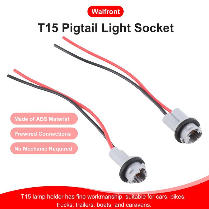 Pigtail Light Socket T15 Lamp Holder with Harness for T10