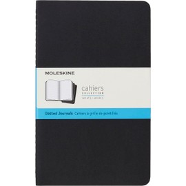 Moleskine Cahier Notebook (Pack of 3)., Black Large/A5