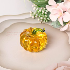 LONGWIN handmade crystal green pumpkin glass collectibles figurines art glass home decor tabletop paperweight glass home decor