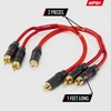 Install Link Audio Cable RCA for Subwoofer or Stereo Cable,