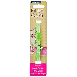 Ancol Hi-Vis Safety Kitten Collar, Neon Green