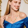 Christmas Statement Necklace for Women Colorful Light Pendant Xmas Fashion
