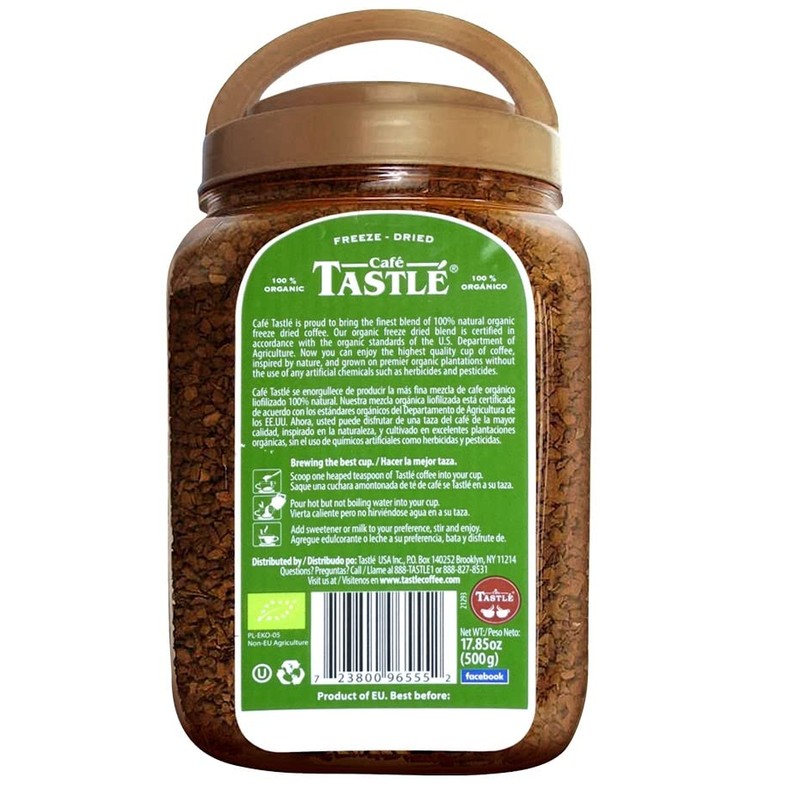 Cafe Tastlé 100% Organic Instant Coffee, 17.85 Ounce