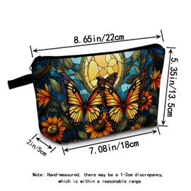 MoCaliduccious Butterfly Makeup Bag Elegant 3D Flutter Design Cosmetic Pouch for Women Travel Toiletry Organizer Cute Butterfly Makeup Bag for Teens