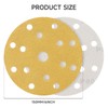 STEBRUAM 50pcs 150mm Sanding Discs,180 Grit 6 inch 15 Holes
