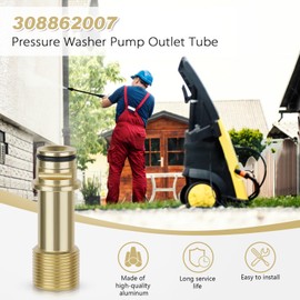 Outlet Tube Assembly 308862007 Pump Outlet Tube for Ryobi RY141600 Pressure Washer Yellow