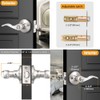 Gobrico Keyless Brushed Nickel Door Handles Privacy Door Levers for