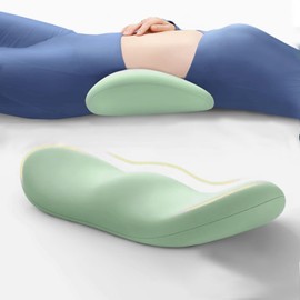 Sleep Lumbar Support Pillow is Used to Relieve Low Back Pain.Memory Foam Back Wedge Bolster Pillow for Side Sleepers for Car, Bed, Chair, Sofa Lower Back Pillow for Sleeping (Green)