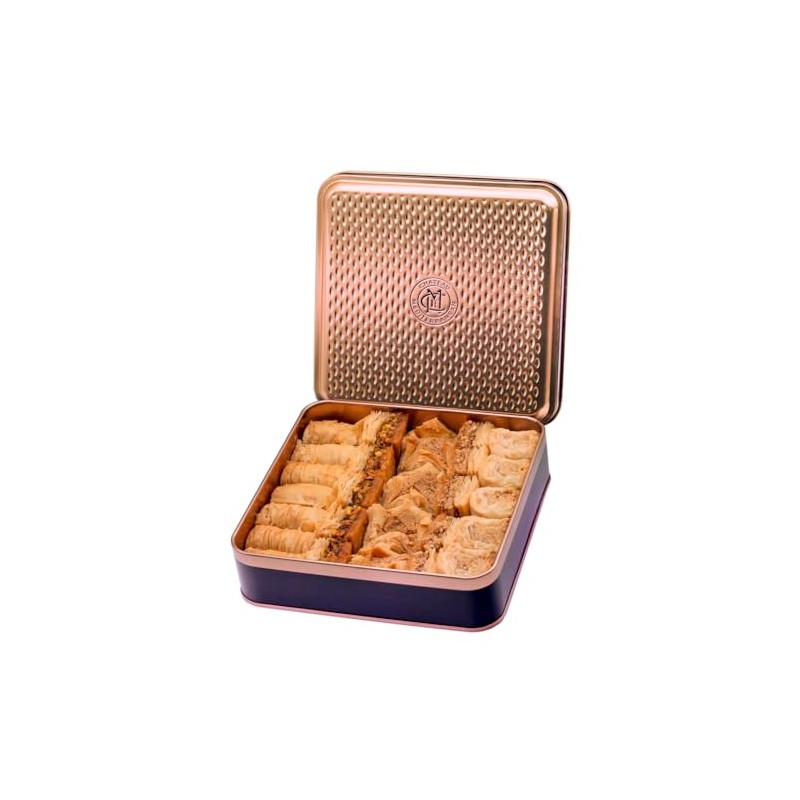 Vegan Baklava Tin Selection 500g, Approx 27 pieces of Baklawa,