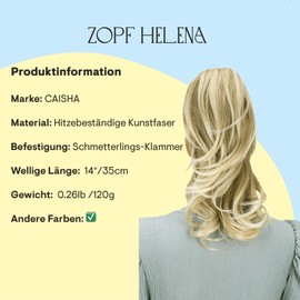 PRETTYSHOP Hairpiece, Pony Tail, Pigtail, Voluminous, approx. 35 cm, Heat-resistant