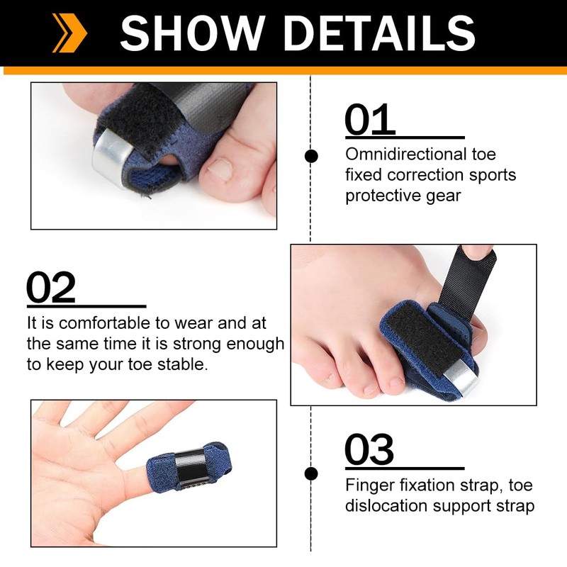 2 Pack Toe Splint Toe Protector, Toe Straightener for Hammer