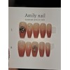 ♡Dry rose gradient [Handmade nail tip] Emily nail - short