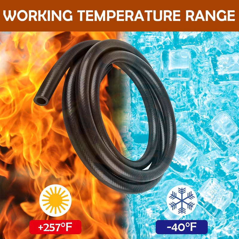 3/8 Inch (10mm) ID Fuel Line Hose 10FT NBR Neoprene