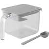 Marna K775GY Condiment Pot with Spoon (Wide / Gray) Condiment