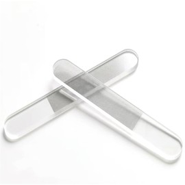XUJINCN 2-Piece Set Crystal Nail Filer，(Mini)(Clear) Glass Nail File ，Special Nail File for Baby,for Natural Nails Professional Nail Care Tool， Gifts for Women Girls