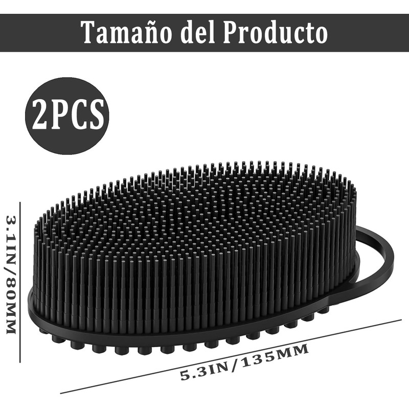 Cepillo de Baño de Silicona EPANO (2 Piezas) - Exfoliación