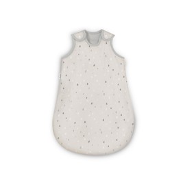 Ehrenkind® Baby Summer Sleeping Bag Round Organic Cotton Oeko-Tex® Summer Sleeping Bag Baby Various Sizes, Colours and Patterns Baby Sleeping Bag, Natural grey drops