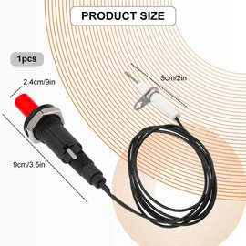 KARELLS Piezo Igniter, Piezo Tinder Gas Grill, Ignition Spark, Piezo Igniter, Spark Ignition Kit, 1 Out 2 Piezo Spark Ignition Set, for Barbecue, Camping, Fireplace, Gas Stove Heater