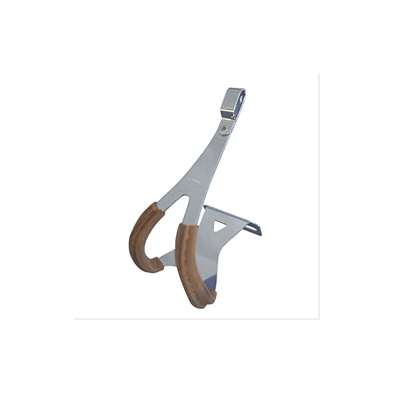 MKS(三ヶ島製作所) 自転車 トウクリップ TOE CLIP STEEL DEEP w/leather (トウクリップ 鉄