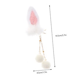 Vaguelly 1 Pair Bunny Ear Hair Clips with Long Tassels Rabbit Ear Hairpin for Women Cute Hair Accessories for Daily Wear Parties and Photoshoots Durable and Stylish