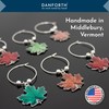 DANFORTH Maple Leaf Fall/Autumn Wine Glass Markers, Handcrafted Pewter, Set