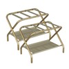 Smuxee Gold Luggage Rack Pack of 2, Foldable Suitcase Stand