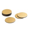 Caspari Round Luster Felt-Backed Coasters in Gold - 8 Per