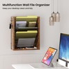 Creso hom Hanging Wall File Organizer, 6 Tier Wood Wall