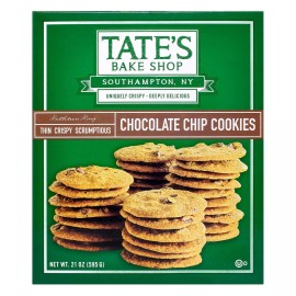 Tate's 1.31 Pound Cookie Crisp Chocolate Chip Cookies Buttery Crispy Snacks 21 oz