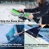 EcoNour 27" Aluminum Snow Brush 4 Pack with Ice Scrapers