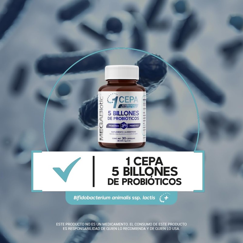 Probióticos Slim Edition, 5 Billones y 1 Cepa con Inulina
