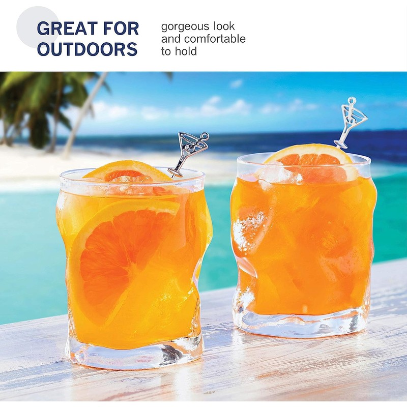 Bormioli Rocco Sorgente 14.25 Double Old Fashioned Glass, Set of