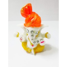 Sahishnu Online And Marketing Idol Ganesha Statue for Home Decor/Car Decor,Mini Lord Ganesha,Hindu God Success, 2.5 Inches