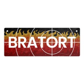 Bratort Metal Sign L 10.5 x 28 cm for the Grill