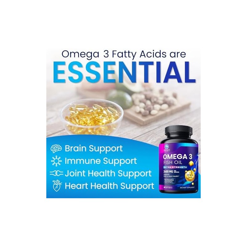 Natures Peak Suplemento de aceite de pescado Omega 3 de