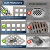Uni-Green 3-3/4 inch Square Shower Drain Grate - 3.75" Brushed