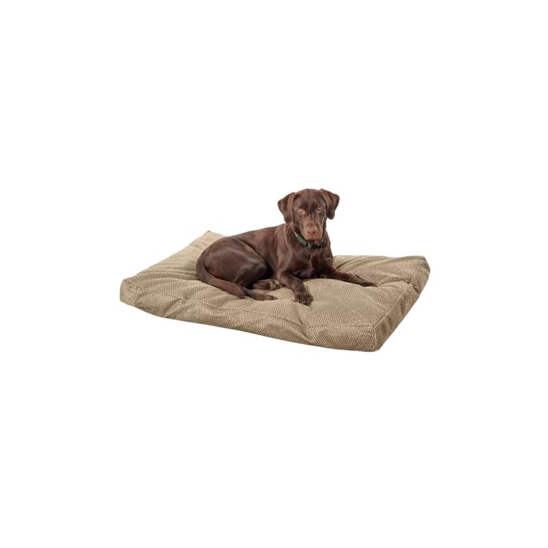 Orvis Comfortfill-Eco Lounger Dog Bed, Brown Tweed - Large