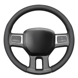 MEWANT Steering Wheel Covers for Dodge RAM 2500 2009-2010 Hand-Stitched Microfiber Leather Steering Wheel Wrap