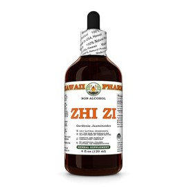 Zhi Zi (Gardenia Jasminoides) Dry Fruit Glycerite, Made in Hawaii, All Natural, Vegan, Lab Tested Alcohol-Free Liquid Extract - 4 fl.oz