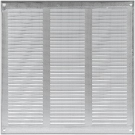 Vent Systems 300 x 300 mm / 12" x 12" Inch Vent Cover - Galvanised Metal Vent Cover - Air Supply Ventilation Cover with Screen Mesh - Louvered HVAC Air Vent Covers for Bathroom, Home Office