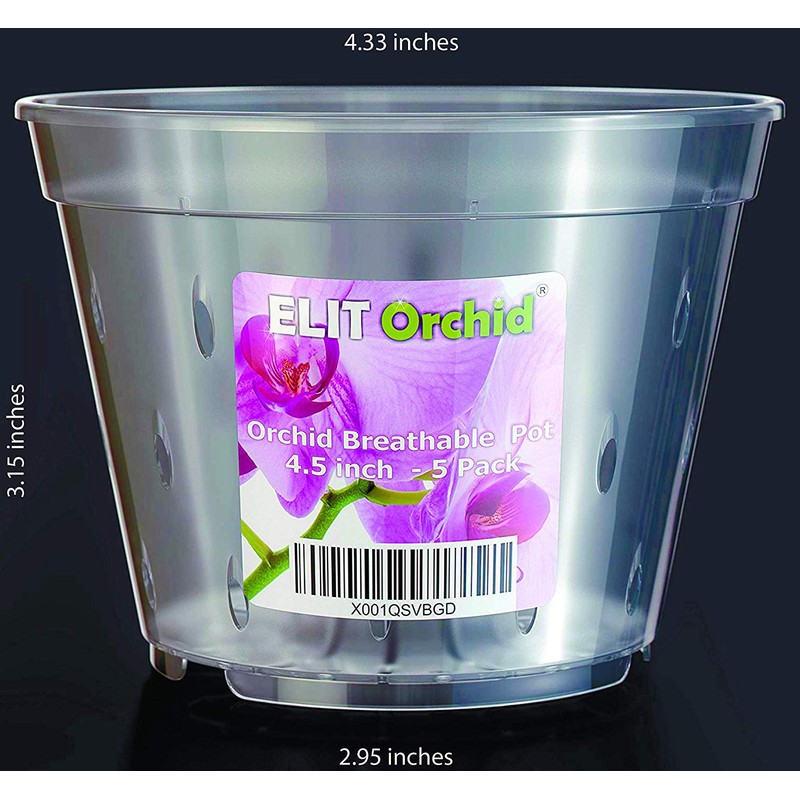SMEREKA Orchid Pots with Holes Indoor Clear Plastic Plant Pot