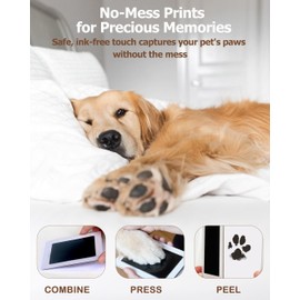 Dog Memorial Picture Frame with Pet Urns Keychain for Dogs Ashes & Pet Paw Print Kit & - Dog Memorial Gifts, Pet Loss Gifts Wooden Rotating Picture Frame 4 X 6