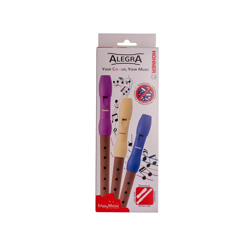 HOHNER Blockflöte Alegra Line, zweiteilig, deutsche Griffweise, blau
